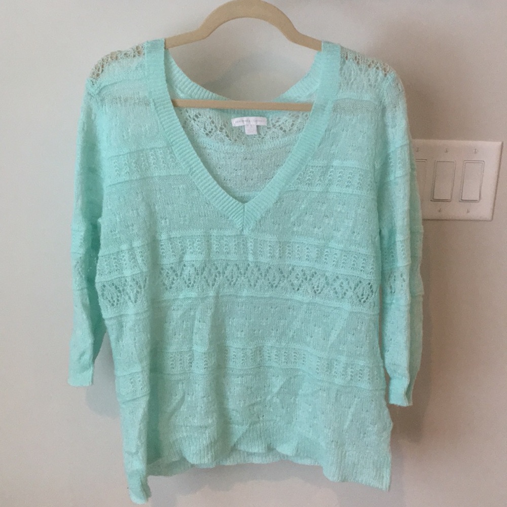 New York and Co aqua sweater